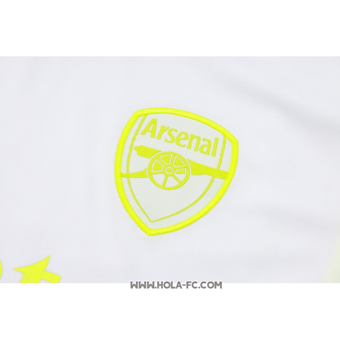 Chandal del Arsenal 2023-2024 Manga Corta Blanco - Pantalon Corto